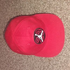 Jordan True Embroidered Logo 23 Boys Red Youth Baseball Fitted Hat Cap Size 4-7